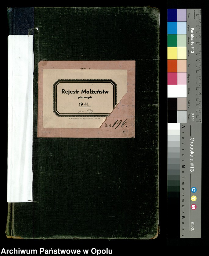 Obraz 3 z jednostki "Rejestr Małżeństw pierwopis 1911 1-190"