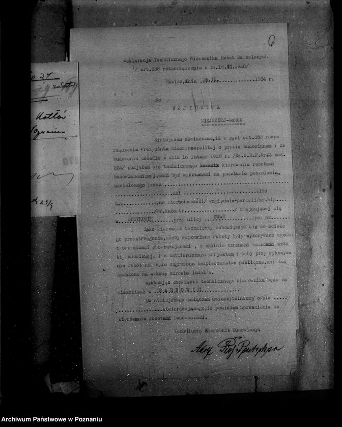 image.from.unit.number "Zatwierdzenie zakładu przemysłowego /gorzelni/ w maj. Gostkowo własność W. Bitter"