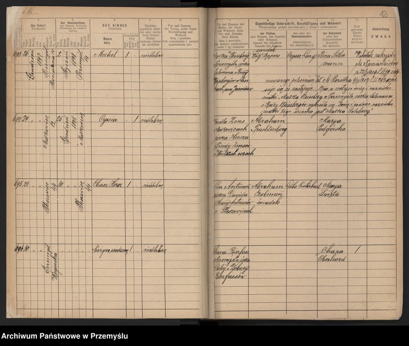 image.from.unit.number "Księga urodzin rok 1897-1900 tom XXIV [Księga urodzeń]"