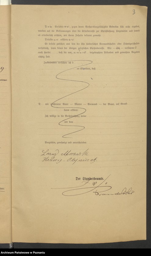 Obraz 5 z jednostki "Die von den Verlobten beigebrachten Urkunden zur Eheschliessung pro 1901. Vol VI"