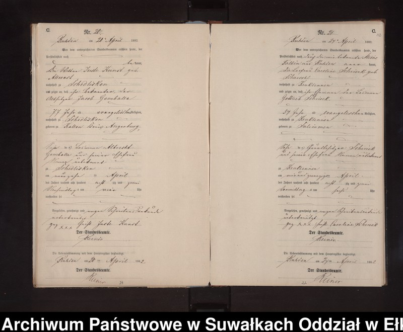 image.from.unit.number "Sterbe-Neben-Register des Preussischen Standes-Amtes Stasswinnen Kreis Loetzen"