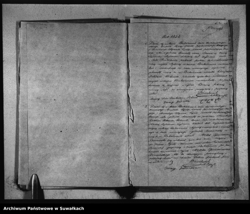 image.from.unit.number "Duplikat Akt Urodzonych, Zaślubionych i Zmarłych Urzędnika Stanu Cywilnego Wyznania Mojżeszowego Okręgu Bakałarzewskiego za rok 1853"