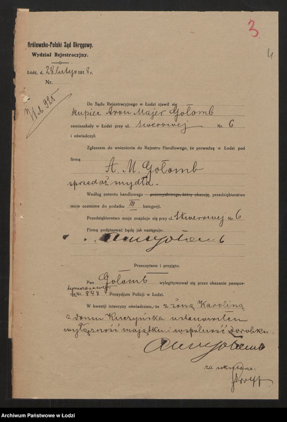 Obraz 6 z jednostki "A. M. Gołomb - sprzedaż mydła"