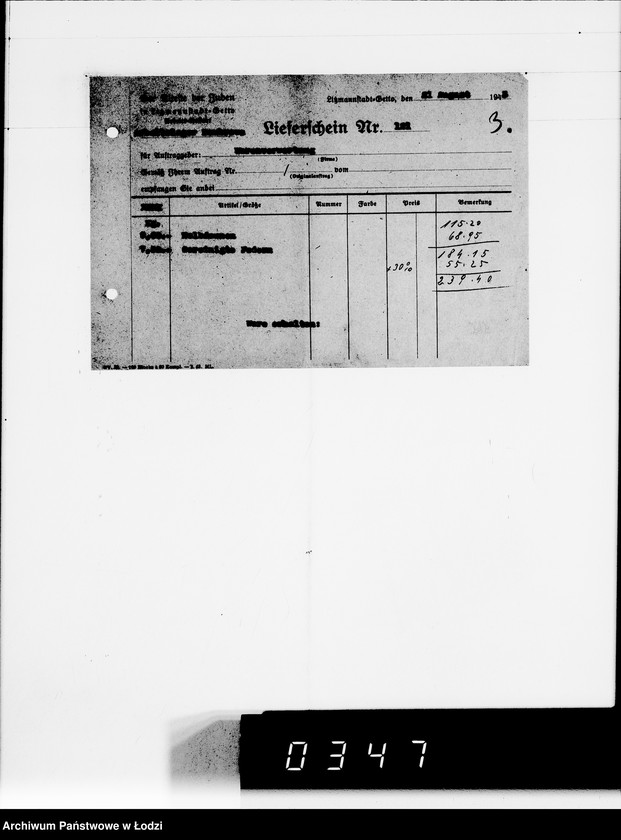 Obraz 7 z jednostki "Lieferscheine Pabianice"