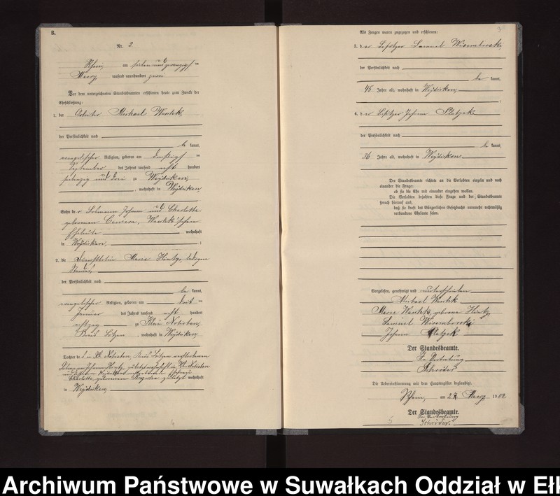 image.from.unit.number "Heiraths-Neben-Register des Königlichen Preussischen Standes-Amtes Gneist Kreis Loetzen"