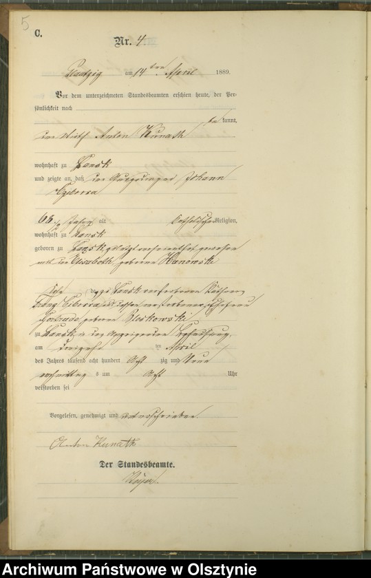 image.from.unit.number "Sterbe-Haupt-Register nr 1 - 23"