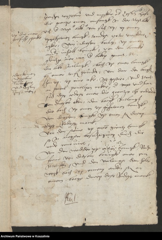 image.from.collection.number "Granice miasta Koszalina. Tom I: 1558-1689 [odpis dokumentu z 1337 roku]111"