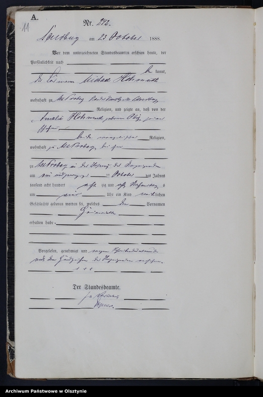 image.from.unit.number "Geburts-Haupt-Register,Tom III,Nr 233 - 301"