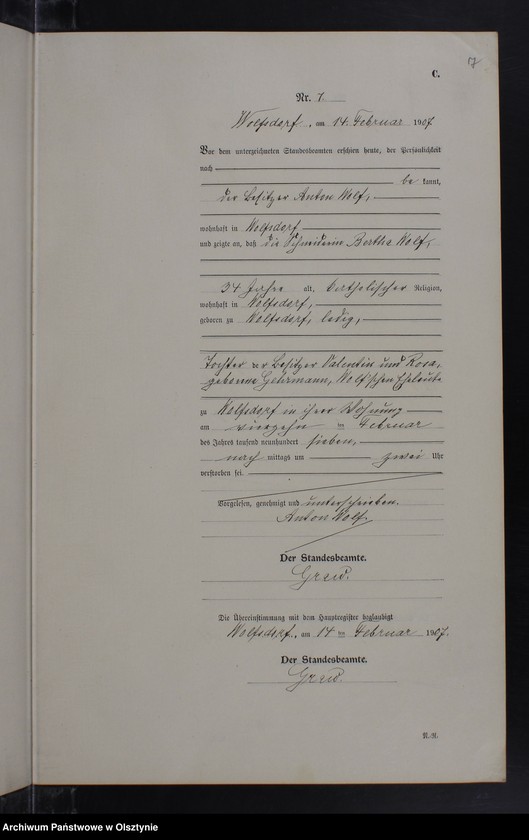 image.from.unit.number "Sterbe-Neben-Register Nr.1-46"