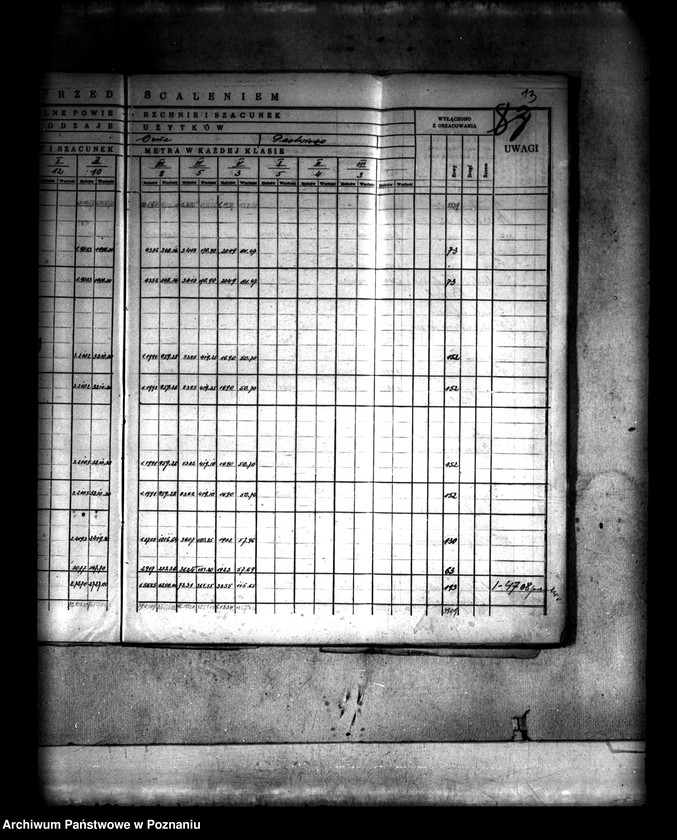 Obraz 16 z jednostki "Szczegółowy rejestr pomiarowo-szacunkowy wsi Spławie powiatu konińskiego przed scaleniem"