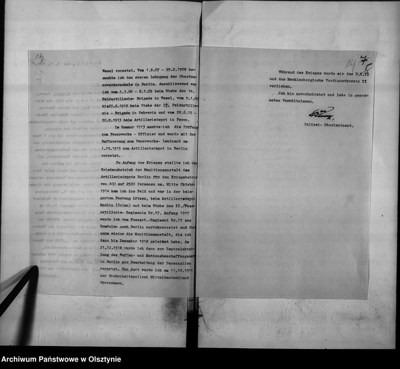 image.from.unit.number "Personal-Akten Richard Jacob Friedrich August Rump Pol. Major"