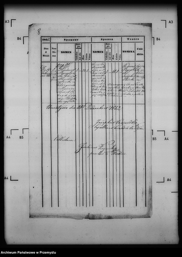 Obraz 12 z jednostki "[Kopie ksiąg metrykalnych parafii Uniatycze (dekanat Drohobycz)]"