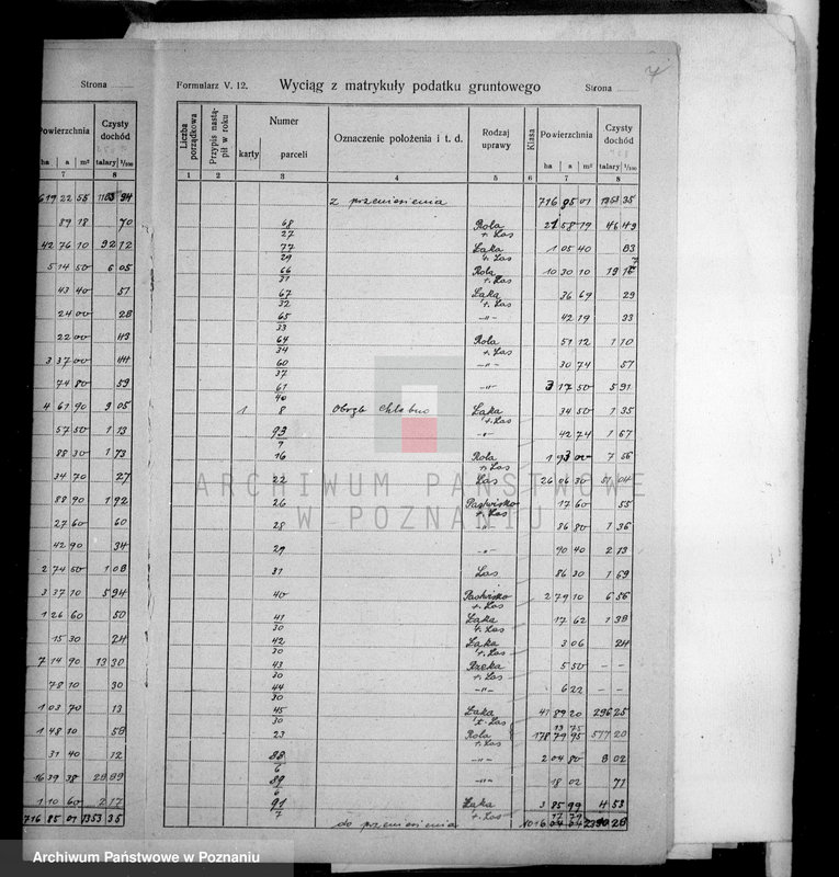 Obraz 11 z jednostki "Rejestr wyłączeń z art. 4 i 5 ustawy o wykonaniu reformy rolnej majątku Łobżenice"