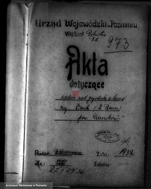 Obraz 4 z jednostki "Nadzór nad gospodarką w lasach majątku Osuch /Z. Busse/ w powiecie czarnkowskim"