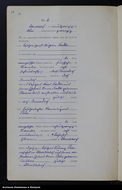 image.from.unit.number "Heiraths-Neben-Register Nr 1 - 29 [ Księga małżeństw - wtóropis ]"