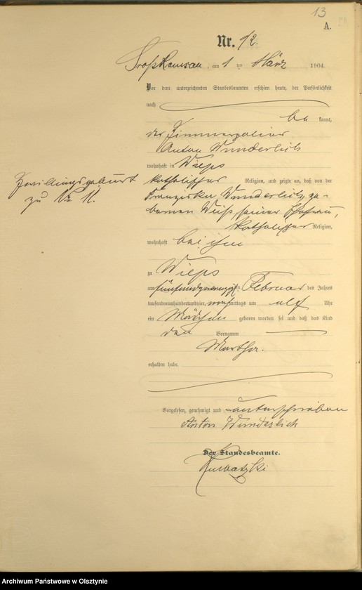 image.from.unit.number "Geburts-Haupt-Register Nr 1 - 83"