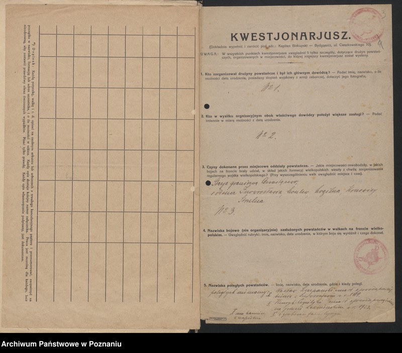 Obraz 5 z jednostki "Materiały organizacyjne dotyczące historii Powstania Wielkopolskiego."
