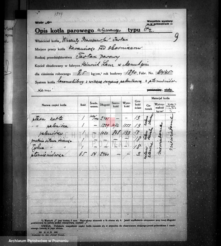 Obraz 13 z jednostki "Tartak Kowanówko, pow. obornicki nr woj. 1078"