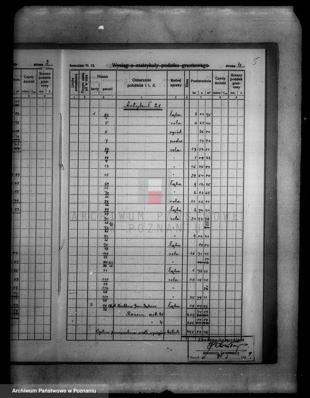 Obraz 9 z jednostki "Rejestr pomiarowy wyłączeń z art. 4 i 5 ustawy o reformie rolnej z majątku Kosztowo powiatu wyrzyskiego"