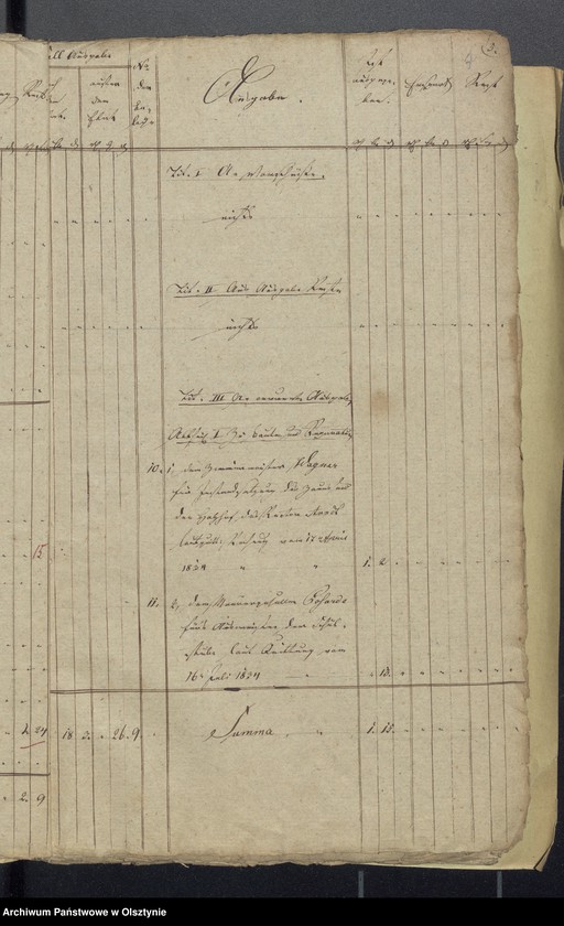 image.from.unit.number "Rechnung über die Einnahme und Ausgabe der evangelkischen Kirchenkasse zu Wartenburg"