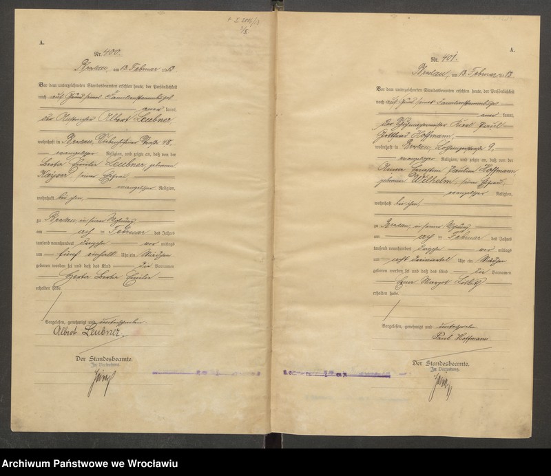 image.from.unit.number "Geburts-Haupt-Register Breslau IV 1913 Band 2"