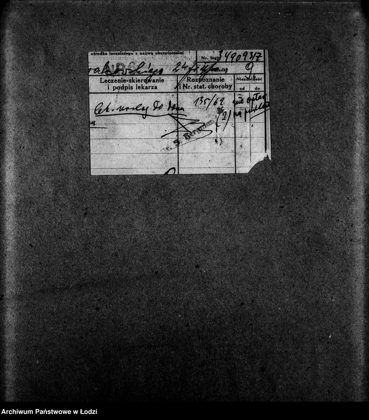 Obraz 12 z jednostki "Schuhmacher-Abteilung [Zasiłki chorobowe dla pracowników wydziału, listy pracowników, zaświadczenia lekarskie]"