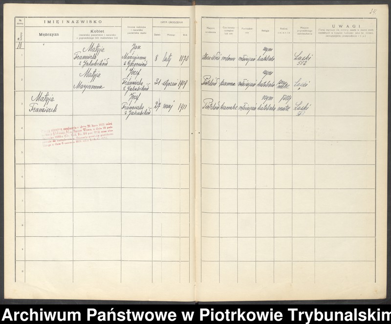 Obraz 19 z jednostki "[Księga ludności stałej wsi: Laski, Świerczyńsko]"