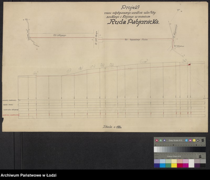 Obraz 1 z jednostki "Projekt rowu odpływowego wzdłuż ulic Wysockiego i Alojzego w mieście Ruda Pabianicka"