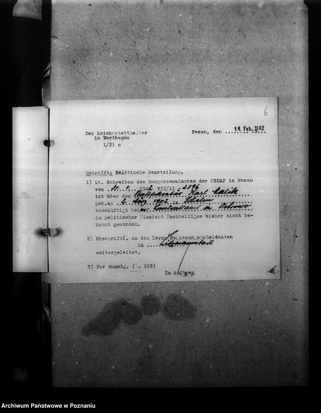 Obraz 10 z jednostki "Politische Beurteilungen der Angestellten"