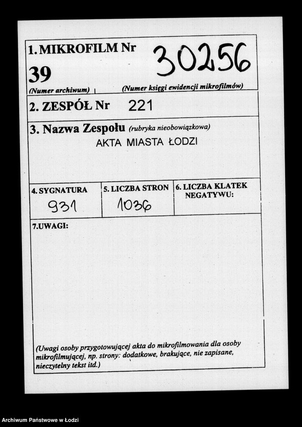 Obraz 2 z jednostki "Akta tyczące się doręczania awizacji"