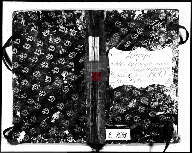 image.from.unit.number "Księga Aktów Cywilnych Zeyscia Gminy Leypuńskiej od Dnia 1-o Maja 1808 R-y zaczęta, a 1-o Maja ukoczona 1809 r."