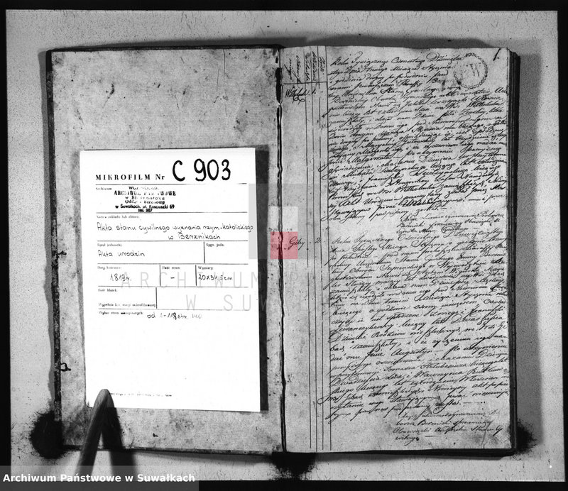 image.from.unit.number "Akta Urodzonych Gminy Berznickiey od 1-go Miesiąca Stycznia 1819-o"