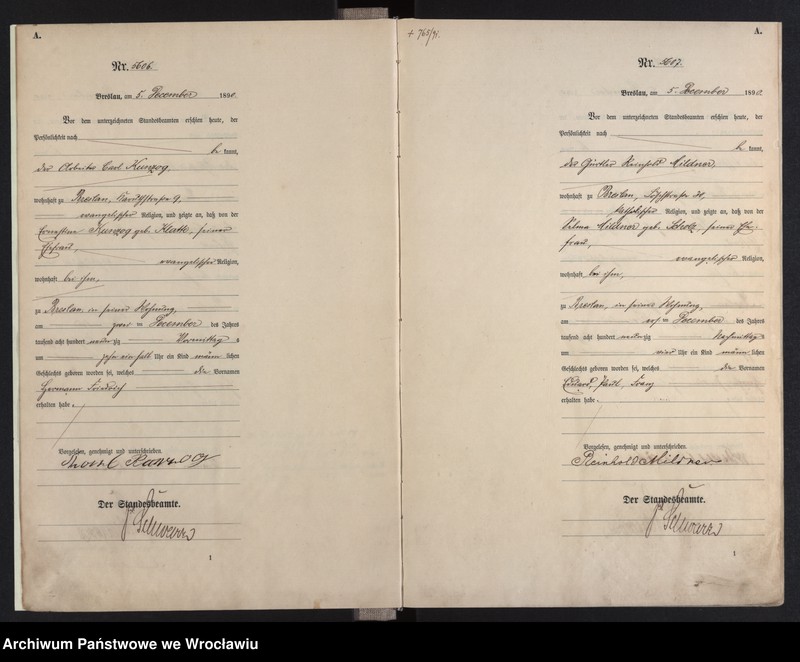 image.from.unit.number "Geburts-Haupt-Register Breslau II 1890 Band 15"