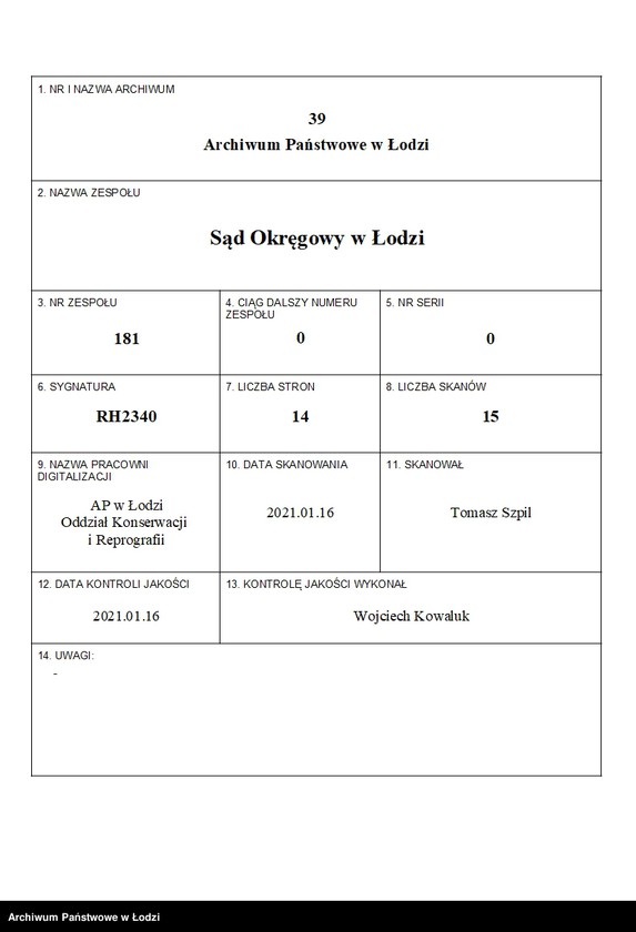 Obraz 1 z jednostki "Jakób Stiller i S-ka – prowadzenie tkalni"