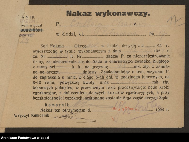 Obraz 19 z jednostki "Chaim Erdberg- sprzedaż węgla i drzewa"