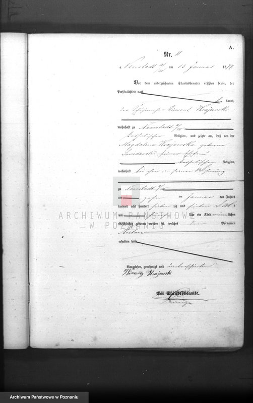 Obraz z zespołu "Urząd Stanu Cywilnego Nowe Miasto nad Wartą (pow. jarociński)"