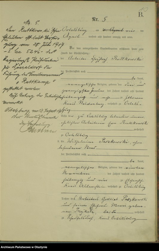 image.from.unit.number "Heiraths-Haupt-Register Nr 1 - 21"