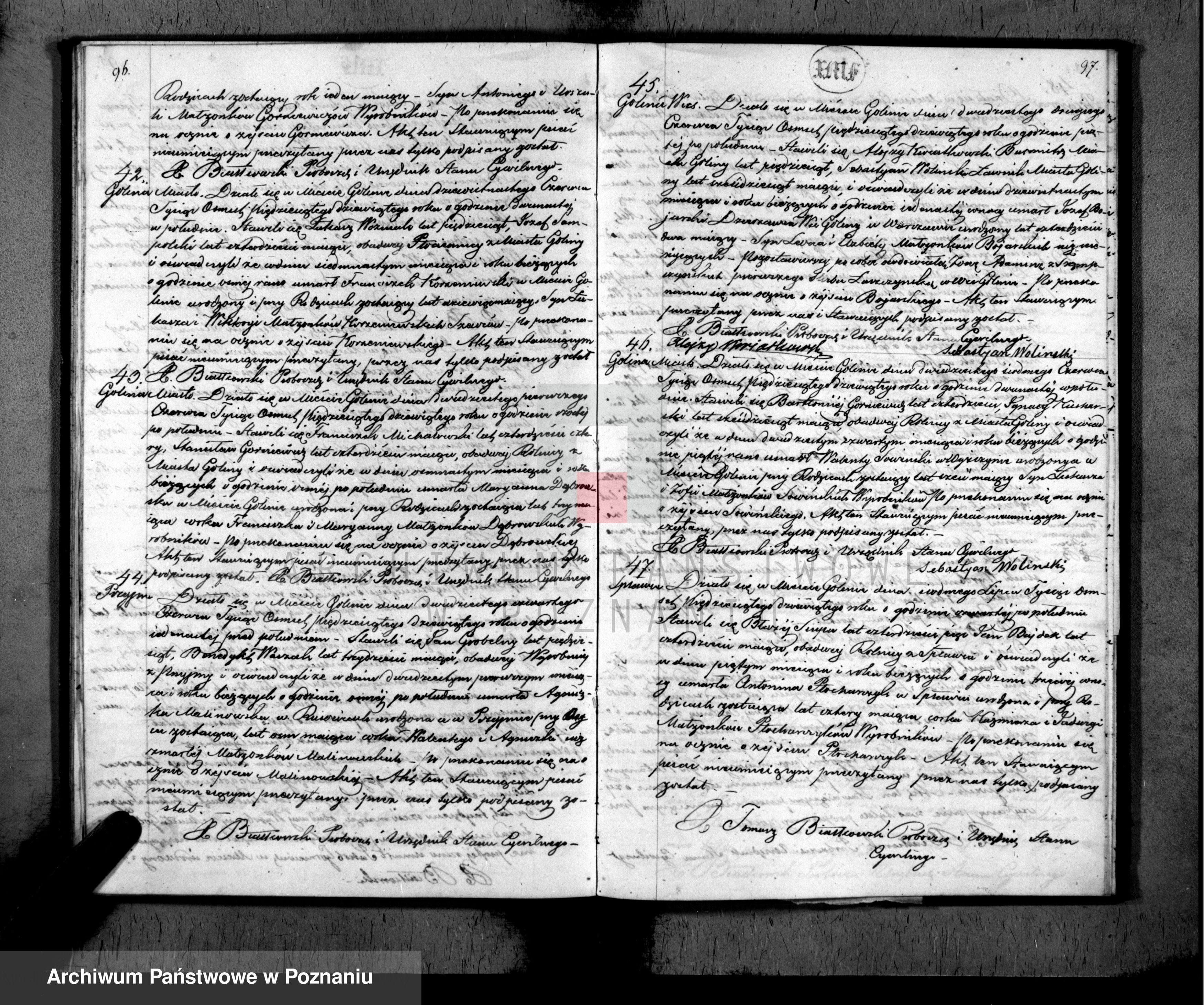 Skan z jednostki: Księga urodzeń, małżeństw i zgonów