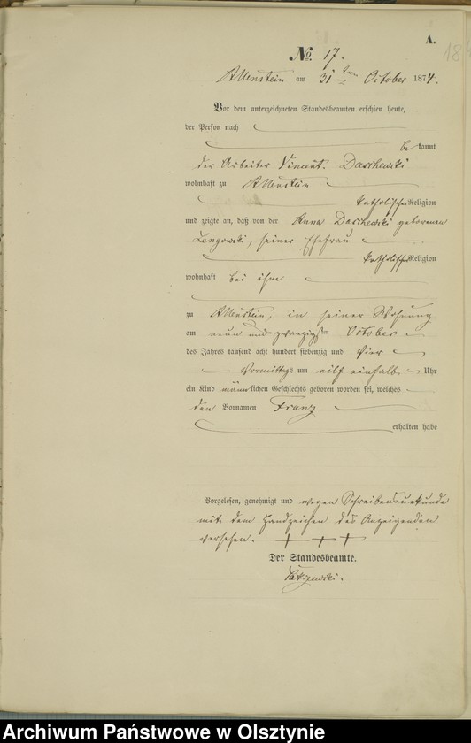 image.from.unit.number "Haupt-Geburts-Register Nr 1 - 73"