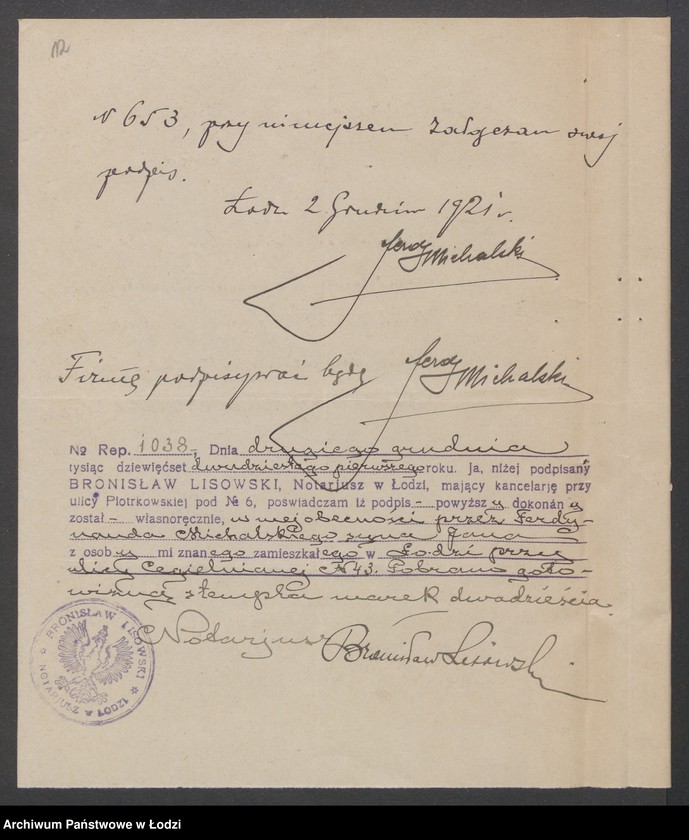 Obraz 14 z jednostki "Jan Nieniewski, Wincenty Nieniewski, Jerzy Iwiński – Dom handlowo-komisowy „Nieniewscy i Iwiński”"