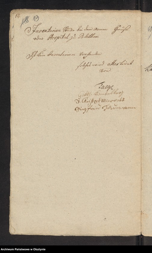 image.from.unit.number "Administrations Rechnung über des Stolterfothsche Legaten Capital und derer Intereßen deßen Einnahme und Ausgabe zu Pobethen von Michaelis 1798 bis Michaelis 1799"