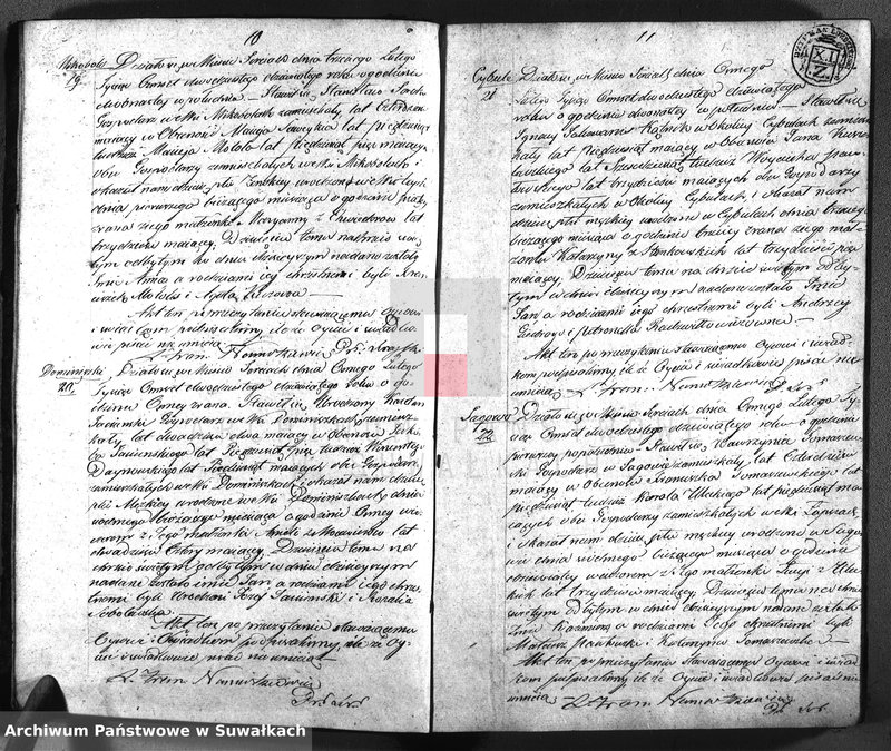 image.from.unit.number "Akta czyli duplikat urodzonych, zaślubionych i umarłych z roku 1829 parafii sereyskiey"