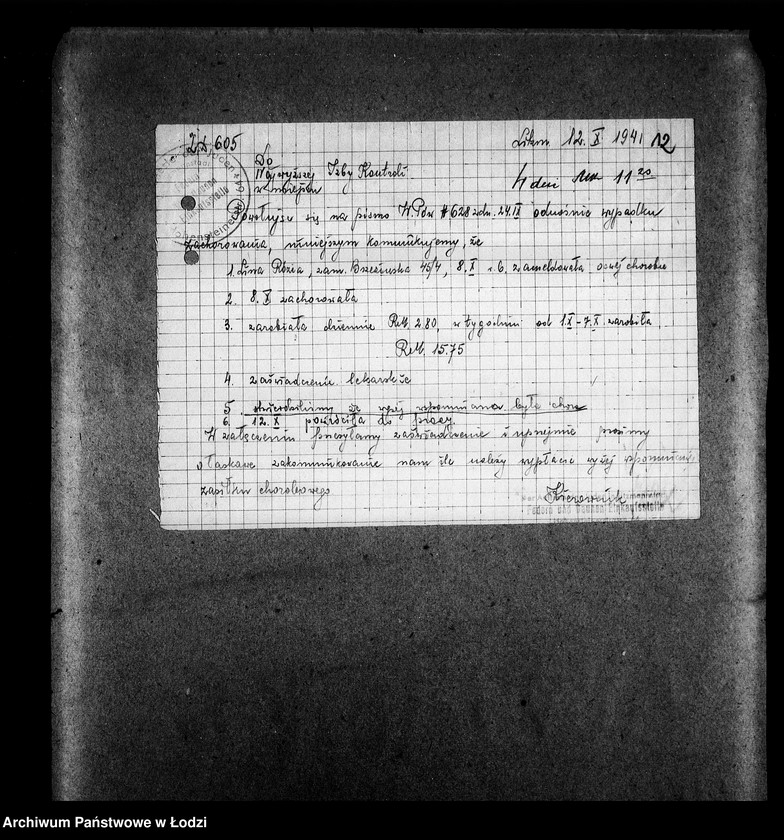 Obraz 12 z jednostki "Federn-und Daunen Abteilung [Zasiłki chorobowe dla pracowników wydziału, zaświadczenia lekarskie, listy pracowników]"