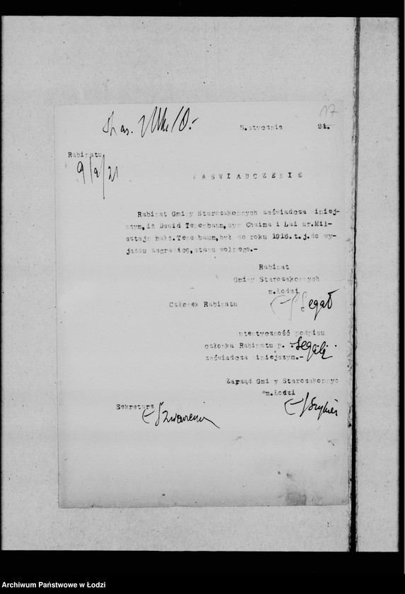 Obraz 20 z jednostki "Dotyczy rabinatu"