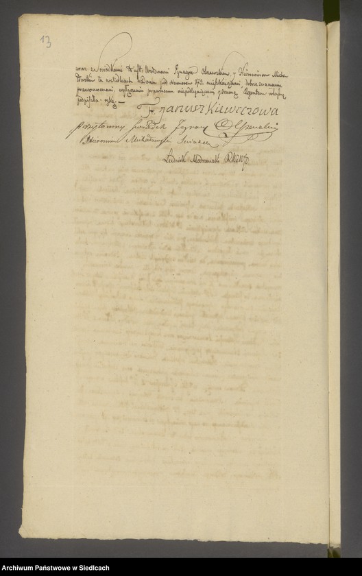 Obraz 11 z jednostki "[Akta notarialne notariusza Modrzewskiego Ludwika rok 1825 od nr 1 do nr 239]"