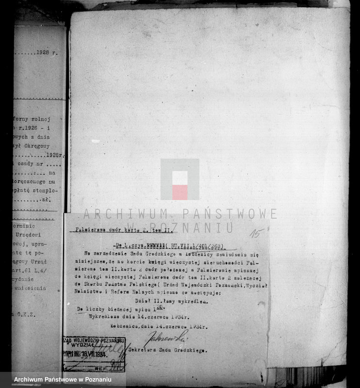 Obraz 20 z jednostki "Przewłaszczenie majątku Falmierowo powiatu wyrzyskiego"