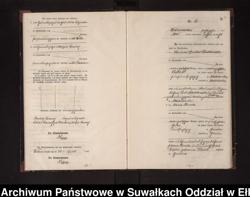 image.from.unit.number "Heiraths-Neben-Register des Preussischen Standes-Amtes Widminnen Kreis Loetzen"