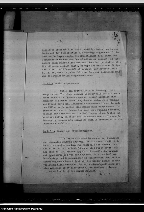 Obraz 11 z jednostki "Stand des Gesundheitswesens im Kreise Lentschütz (Łęczyca)"