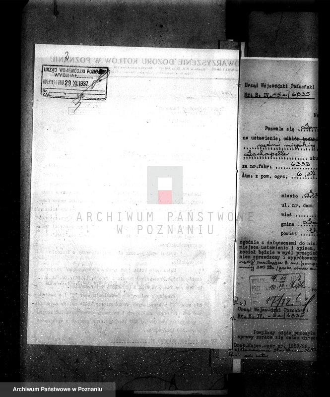 Obraz 6 z jednostki "Zarząd Miejski Szamocin, rzeźnia miejska zatwierdzenie kotła nr fabr.6392, woj. 6835"