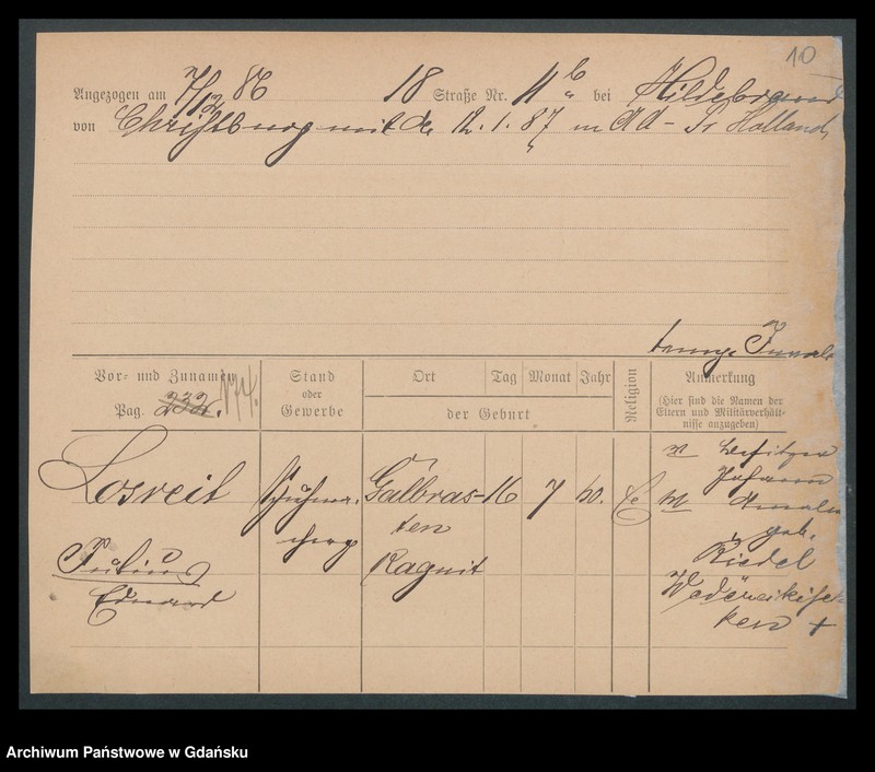 image.from.unit.number "Karty meldunkowe: Loselein - Losoreit"